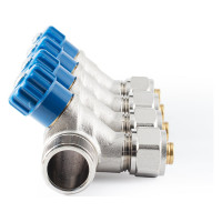 Коллектор с регулировочными вентилями PROFACTOR в/н 3/4" х 4 вых 16 цанга PF MVP 268.4C