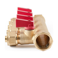 Коллектор с шаровыми кранами PROFACTOR в/н 3/4" х 4 вых 16 цанга PF MVP 266.4