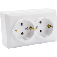 Розетка Metronex Electric Mega двойная с заземлением F00050203BEL
