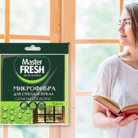 Салфетка для стекол MASTER FRESH 30x30 см, микрофибра 218344