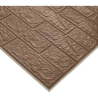Мягкая самоклеящаяся 3D панель LAKO Кирпич (кофе; рулон; 70x600 см) LKD-01-04-113-RU