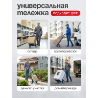 Тележка грузовая СТЕЛЛА-ТЕХНИК, с одной ручкой, грузоподъемность 200 кг, КГ-3-1-200-И