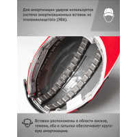 Защитная каскетка Ампаро Легионер красно-черная 126921