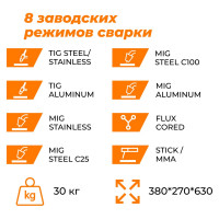 Сварочный полуавтомат EVERLAST lightning mts 225 (mig/tig/stick) 2EV225MTS