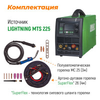Сварочный полуавтомат EVERLAST lightning mts 225 (mig/tig/stick) 2EV225MTS