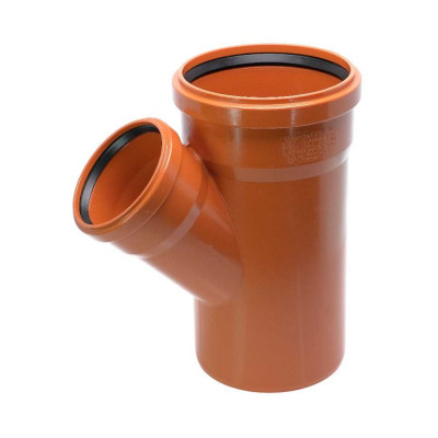 Двухраструбный тройник для наружной канализации Ostendorf 45 градусов, 160х110 мм 222320