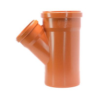 Двухраструбный тройник для наружной канализации Ostendorf 45 градусов, 160х110 мм 222320