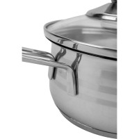 Ковш Regent inox 12см/0.7л с крышкой Linea BIMBO vitro (индукция) 93-BIMv-04