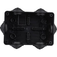 Распределительная коробка Экопласт JBS120 о/п 120x80x50, 6 выходов, IP55 цвет черный 44008BL-1