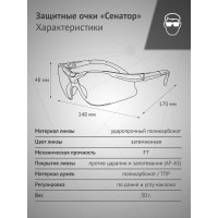 Открытые очки Ампаро Сенатор, затемненные линзы, AS-AF 1111