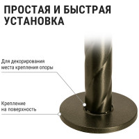 Декоративная накладка на опору TDM ELECTRIC d-60 мм, цвет бронза металлик SQ0330-0420