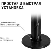Декоративная накладка TDM ELECTRIC на опору d-60 мм, цвет черный SQ0330-0419