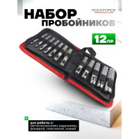 Набор пробойников Rockforce 3-10, 12, 14, 16, 19 мм, 12 предметов, в сумке RF-31291B(50841)