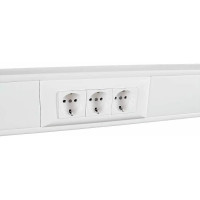 Суппорт с рамкой SPL на 3 поста 45x45 в профиль для кабельных каналов 100x50, 105x50, 6 шт. 100009S