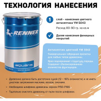 Цветная пропитка-антисептик RENNER YM S043 R325 5 кг 5-325