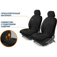 Меховые накидки на сиденье автомобиля AutoFlex из овечьей шерсти, с подголовником, 2 шт. 91217