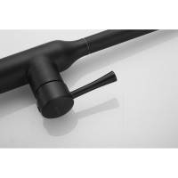 Смеситель для кухни SHEVANIK с выдвижной лейкой душем, черный S163H