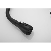 Смеситель для кухни SHEVANIK с выдвижной лейкой душем, черный S163H