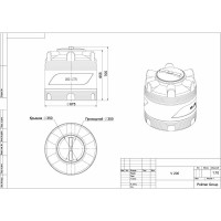 Емкость POLIMER GROUP V 200 черная TV200S1
