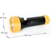Фонарь Ultraflash 5002-ТН черный, 4LED, 1 режим, 3XR03 11785