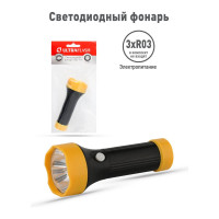 Фонарь Ultraflash 5002-ТН черный, 4LED, 1 режим, 3XR03 11785