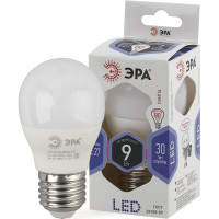 Светодиодная лампа ЭРА LED P45-9W-860-E27 диод, шар, хол Б0031412