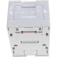 Настенная розетка NIKOMAX 1 порт, полный экран, со шторкой, белая NMC-WO1SD2-FT-ST-WT