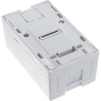 Настенная розетка NIKOMAX 1 порт, полный экран, со шторкой, белая NMC-WO1SD2-FT-ST-WT