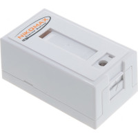 Настенная розетка NIKOMAX 1 порт, полный экран, со шторкой, белая NMC-WO1SD2-FT-ST-WT