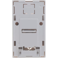 Настенная розетка NIKOMAX 1 порт, полный экран, со шторкой, белая NMC-WO1SD2-FT-ST-WT