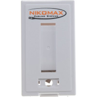 Настенная розетка NIKOMAX 1 порт, полный экран, со шторкой, белая NMC-WO1SD2-FT-ST-WT