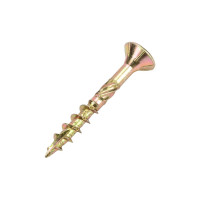 Шуруп Rusconnect CS 04030 с/нарез. д/дерева, потай, 4х30, 500 шт. Желтый цинк 310430