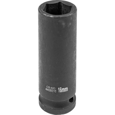 Головка торцевая 6-гранная ударная 16 мм, 1/2", удлиненная L=80 мм ROCKFORCE RF-4458516(812)