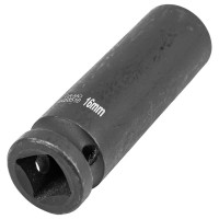 Головка торцевая 6-гранная ударная 16 мм, 1/2", удлиненная L=80 мм ROCKFORCE RF-4458516(812)