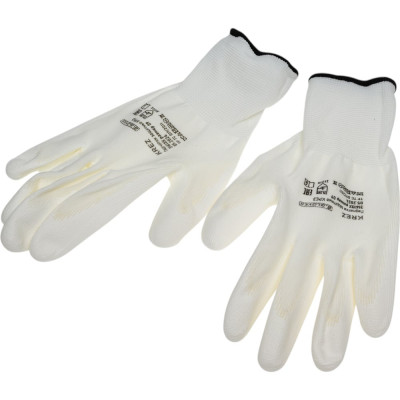 Нейлоновые перчатки с полиуретановым покрытием S.GLOVES KREZ белые, 09 размер 31613-09