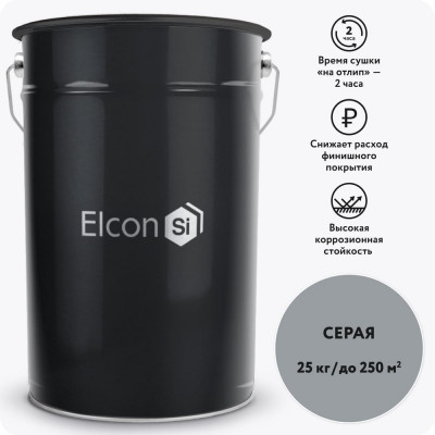 Грунтовка по металлу Elcon ГФ-021 серый, 25 кг 00-00463083