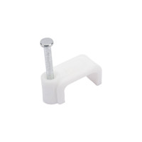 Плоская скоба ЭРА 12 мм, пластиковая Б0038910