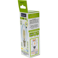 Светодиодная лампа General Lighting Systems Филамент прозрачный E14 7Вт 230В 530Лм 6500К Холодный белый свет Свеча GLDEN-CS-7-230-E14-6500 649700