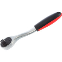 Трещотка ABTOMTOOL РROFFI 1/2, 72 зуб, 250 мм, эргономичная резиновая ручка , CrV 54250