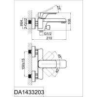 Смеситель для ванны DQ DA1433213