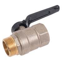 Шаровой кран LD Pride латунь, никель, Ду 25, Ру40, ВР/НР, полнопроходной, рычаг 007-9930 537127