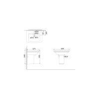 Раковина на одной ножке Creo Ceramique ORLEANS 600x475x870 OR3000+OR3010 00040430