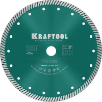 Диск алмазный отрезной турбо по бетону и кирпичу KRAFTOOL Turbo 230х22 мм 36682-230