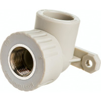 Угольник с креплением RTP PN25 комбинированный, внутренняя резьба D25х1/2 мм, серая 15918