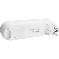 Белый тройник с выключателем IEK, Т-01/03В 3 места 2P+PE 16А WTP10-16-03-ZK-K01