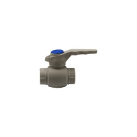 Шаровой кран VRT 20, ручка, PP-R EVER plast, серый 538457