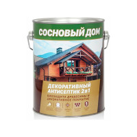 Декоративно-защитный состав для древесины ЗАО Декарт Сосновый дом красное дерево, 2.7 л 29525