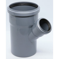 Тройник Flextron D 110 мм на D 50 мм 45 градусов, для внутренней канализации 140107