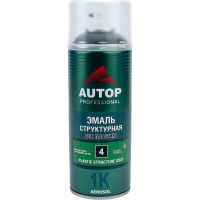 Эмаль структурная для пластика AUTOP Professional №4 мелкая, черный, аэрозоль 520 мл ATP-A07584