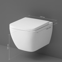Подвесной унитаз AM.PM Gem FlashClean с сиденьем микролифт C901701SC